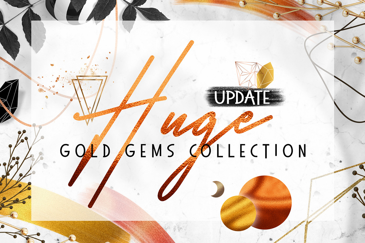 Gold Gems - trendy collection, a Decorative Illustration by Gluiki (Photo 1 of 15)
