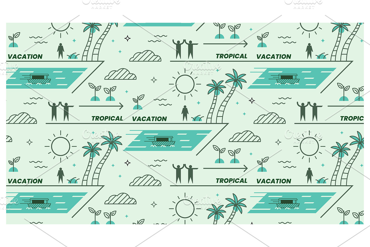 Tropical vacation, a Decorative Illustration by Creative Backgrounds