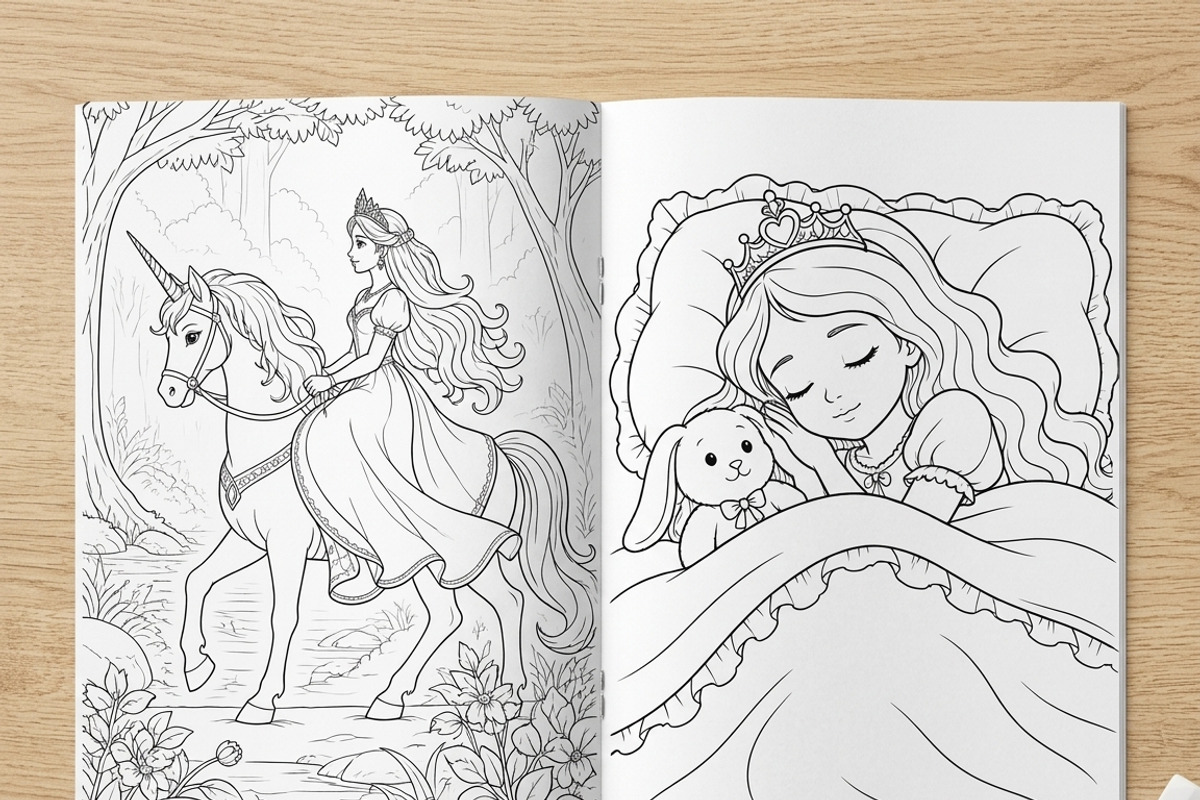 Magical Princess Coloring Book Vol32, a Person Illustration by ikarifq shop (Photo 4 of 7)