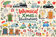 Whimsical Xmas Illustrations, a Seasonal Illustration by Anna Studio (Thumbnail 1 of 12)