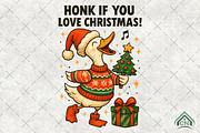 Honk If You Love Christmas Png, an Illustration by Craft Nest (Thumbnail 1 of 6)