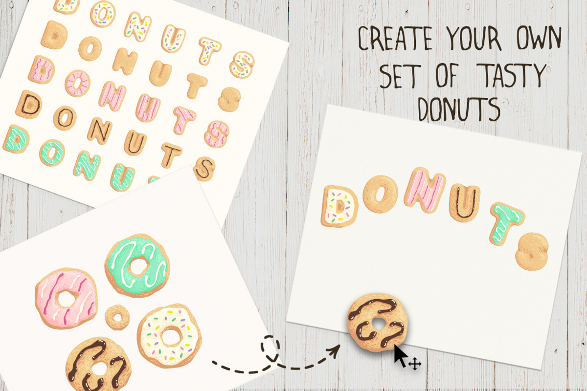 Tasty donuts set, an Object Graphic by Rapapazzi (Photo 2 of 5)