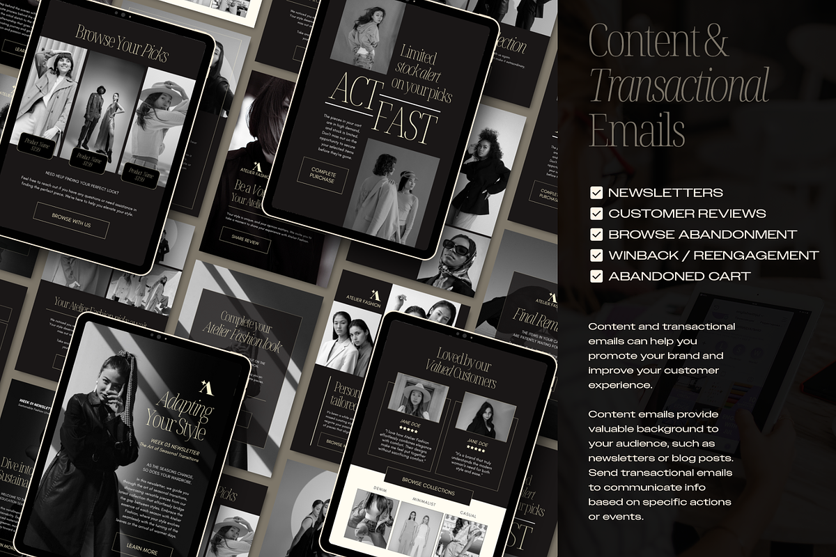 Fashion Emails | 50 Canva Templates, an Email Template by Creatif Foundry (Photo 4 of 9)