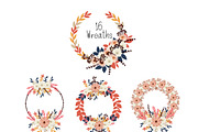Fall / Autumn Flower ELEMENTS SET, a Decorative Illustration by MooBeer (Thumbnail 6 of 6)