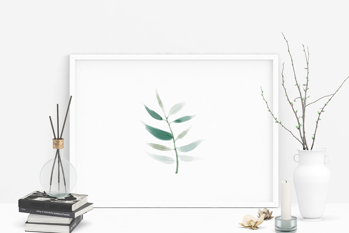 Watercolour Plants & Branches, an Illustration by GraphicSupplyCo. (Photo 2 of 7)