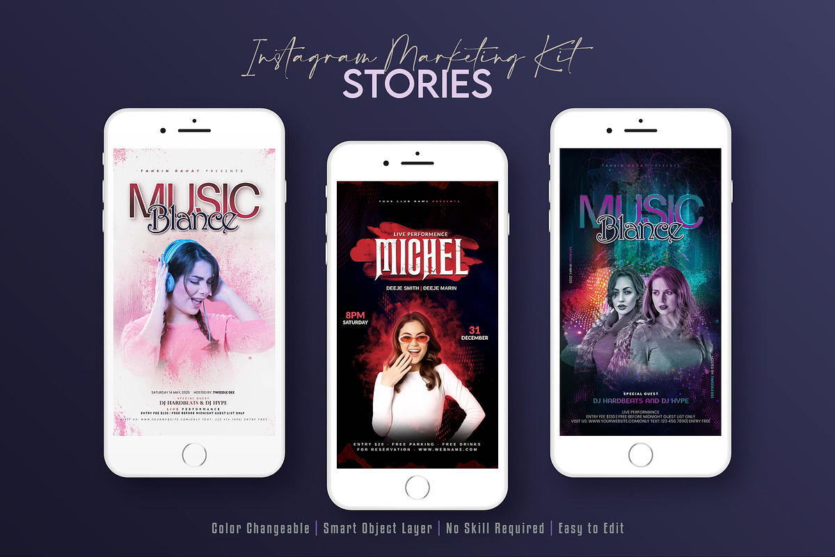 Live Music Social Media Post Set, a Social Media Template by Creative_View (Photo 7 of 8)