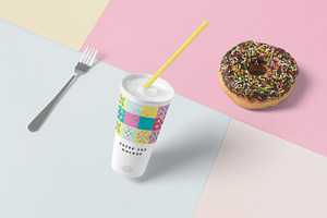 Long Disposable Paper Cup Mockups