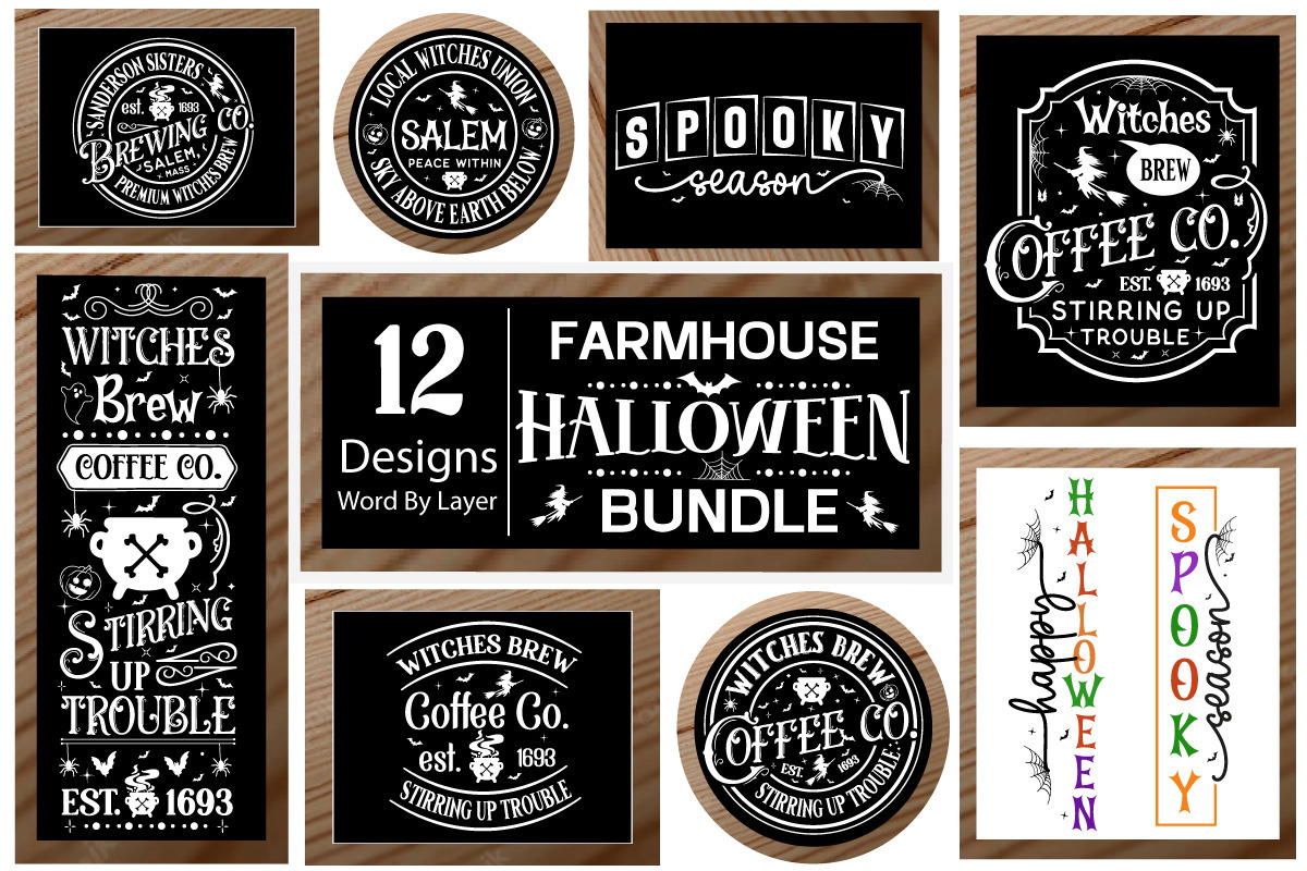 Farmhouse Halloween Sign SVG Bundle, an Object Graphic by GraphicPicker (Photo 2 of 2)