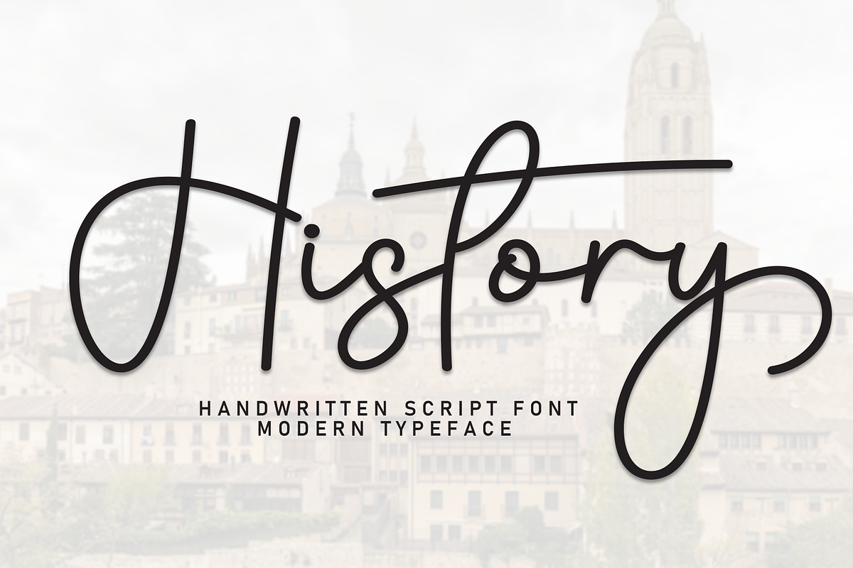 History | Script Font, a Handwritten Font by Scratchones (Photo 1 of 8)