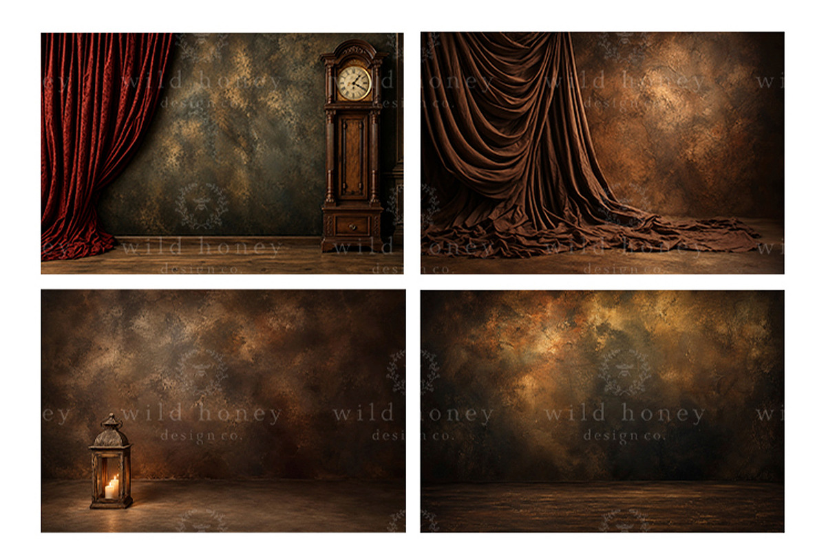 Old Masters Digital Backdrops BUNDLE, a Layer Style Add-On by Wild Honey Design Co. (Photo 2 of 6)