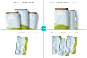 Fabric Display Mockups For Canva