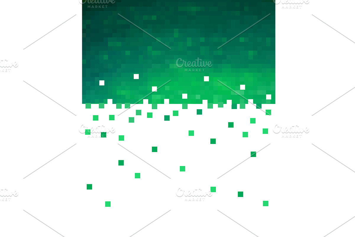 Green background of squares. Not AI, an Illustration by Nenahliadava Design