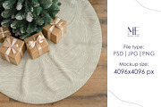 Christmas Tree Skirt Mockup, a Household Mockup by Mie Mockup Studio (Thumbnail 4 of 8)
