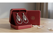 Elegant Heart Drop Earrings, an Object Graphic by Designer_Momina (Thumbnail 2 of 4)