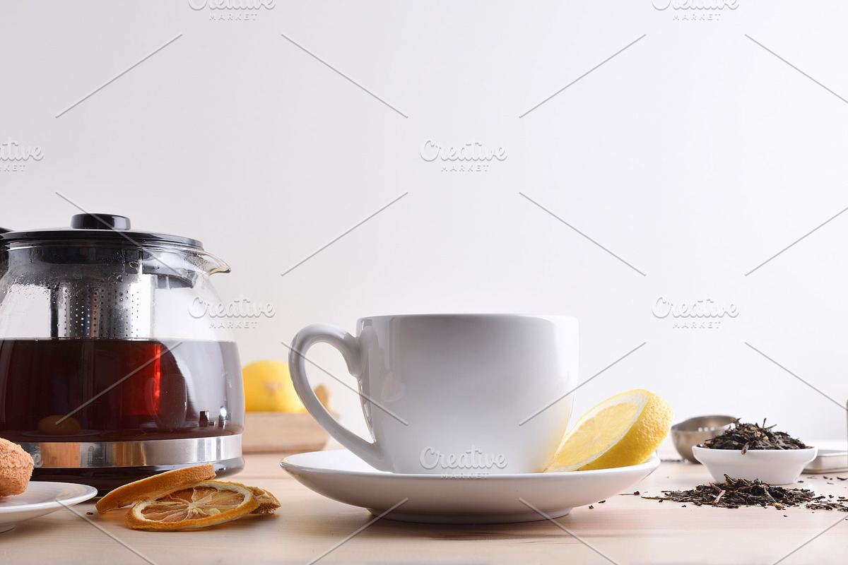 Morning tea infusion for breakfast on table isolated background, a Food & Drink Photo by Davizro's Market (Photo 2 of 2)