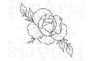 Peony Procreate Tattoo Brush Set, a Brush Add-On by Lucrumplus (Thumbnail 3 of 10)