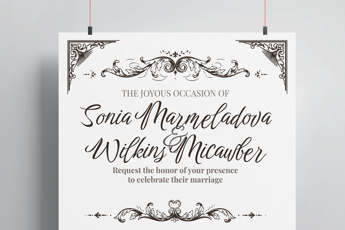 Vintage Wedding Invitation Card, a Stationery Template by MightyDesign (Photo 2 of 8)