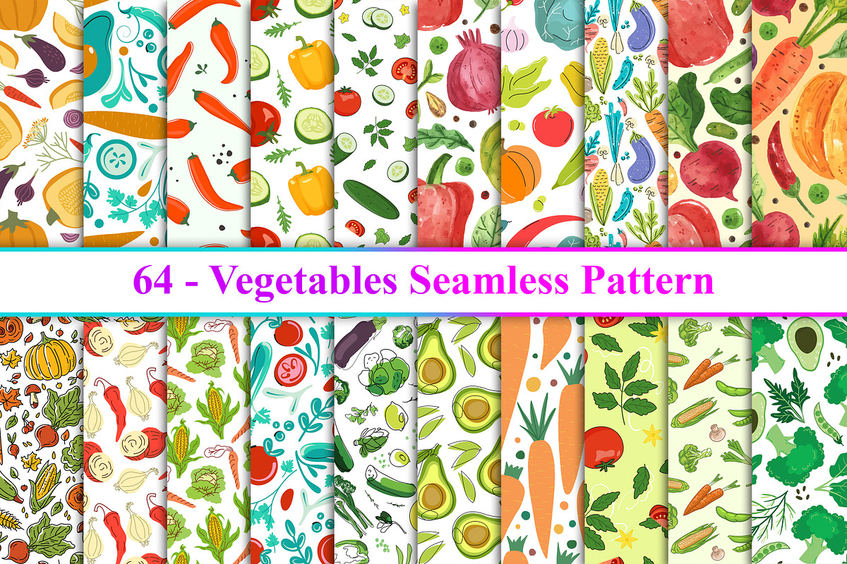 Vegetables Seamless Pattern, a Pattern Graphic by Digital Studio (Photo 1 of 3)