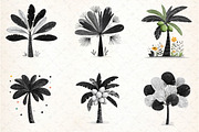 Watercolor Tropical Palm Trees, an Illustration by DreamCafeArt (Thumbnail 2 of 8)