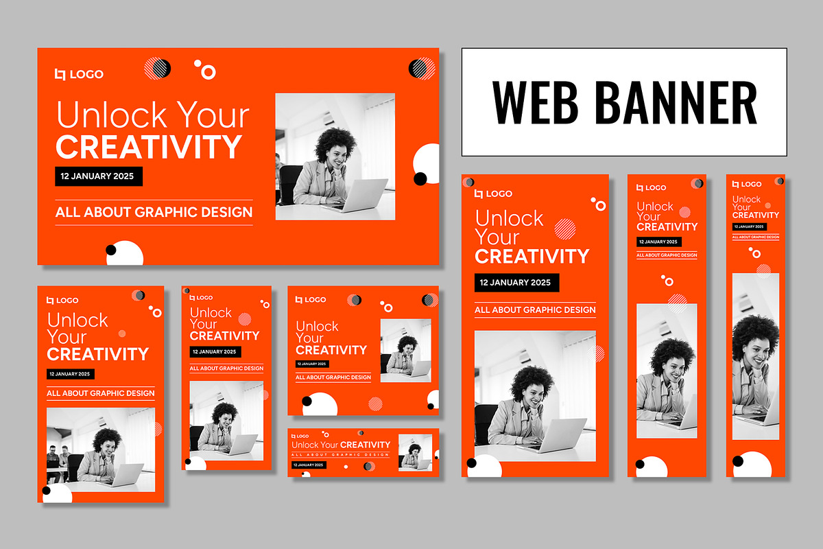Work Shop Web Banner Set, an UI Kit Template by CreativeShaper (Photo 1 of 4)