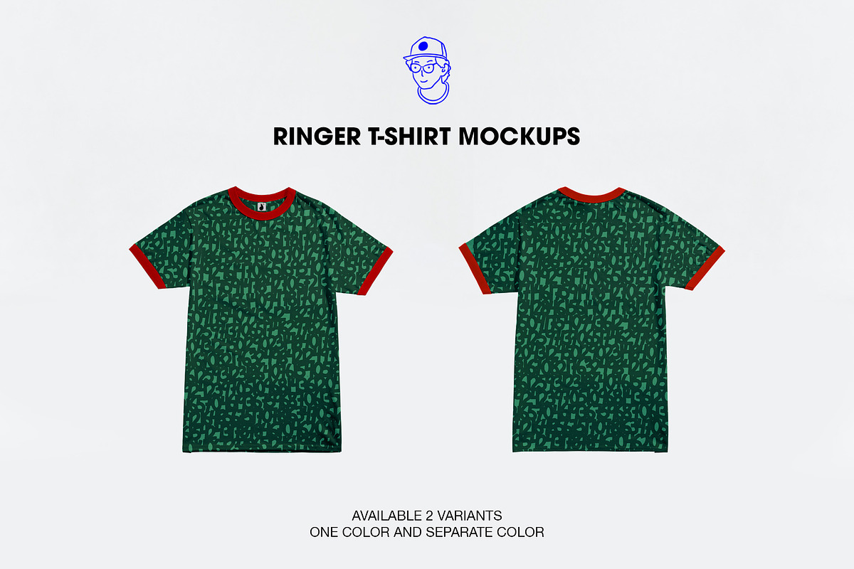 Ringer T-shirt Mockups, a Shirt Mockup by made_by_nope (Photo 6 of 6)
