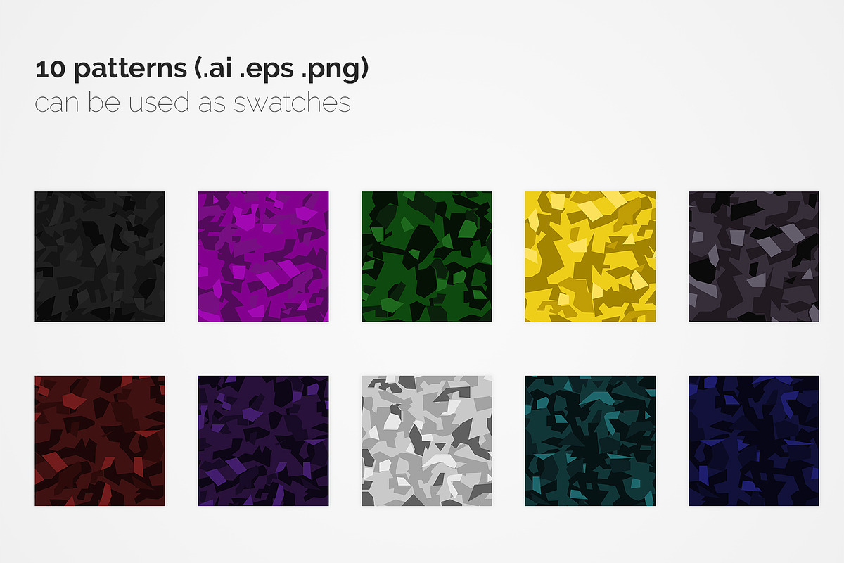 Polygon Camouflage Patterns, a Pattern Graphic by 3Y_Design (Photo 2 of 6)