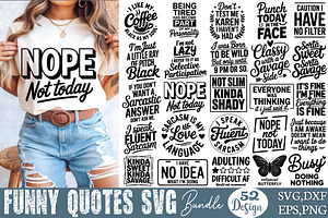 Funny Quotes SVG Bundle, an Object Graphic by DollarSmart