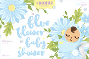 Blue Flower Baby Shower - Daisy, an Illustration by Euonia Meraki (Thumbnail 1 of 8)