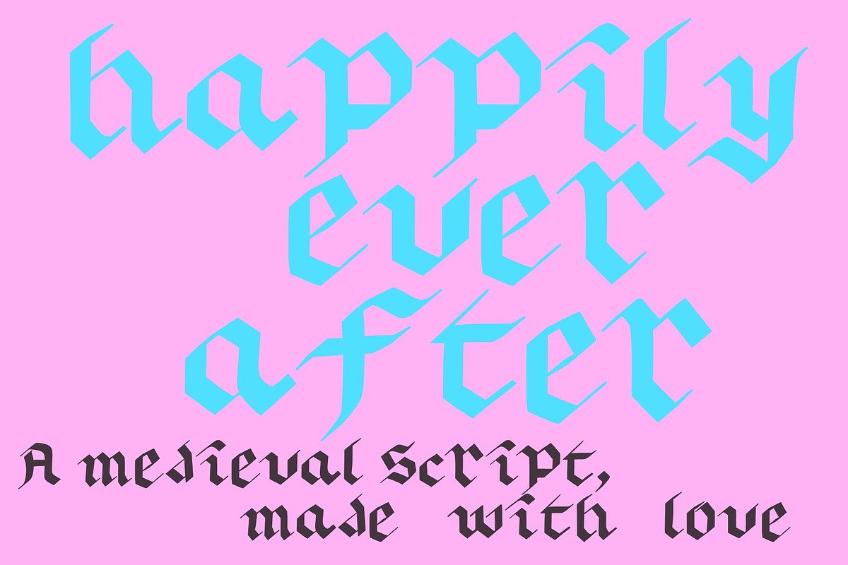Happily Ever After Medieval Font, a Handwritten Font by Eryn Rose Design (Photo 16 of 18)