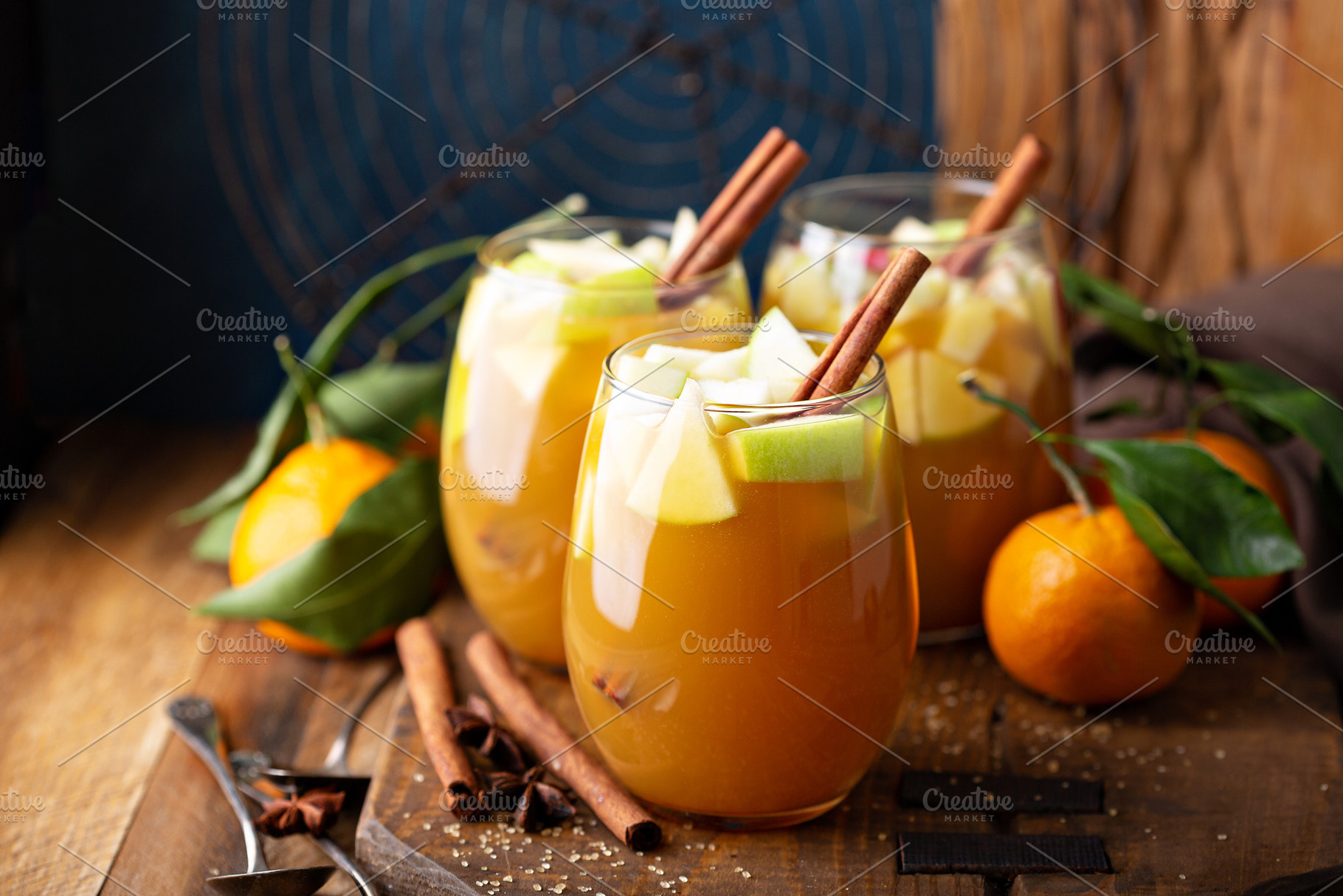 Fall season apple cider sangria, a Food & Drink Photo by farwasser