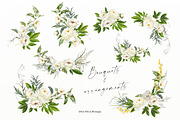 White peonies, a Decorative Illustration by Vasmila (Thumbnail 3 of 9)