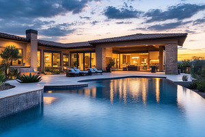 Luxurious modern villa with pool, an Architecture Photo by MistyDay