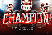 Champion-Modern Display Sports Font, a Serif Font by overlaytemplates (Thumbnail 1 of 5)