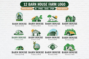 12 Barn House Farm logo SVG bundle, a Branding & Logo Template by Guavanaboy