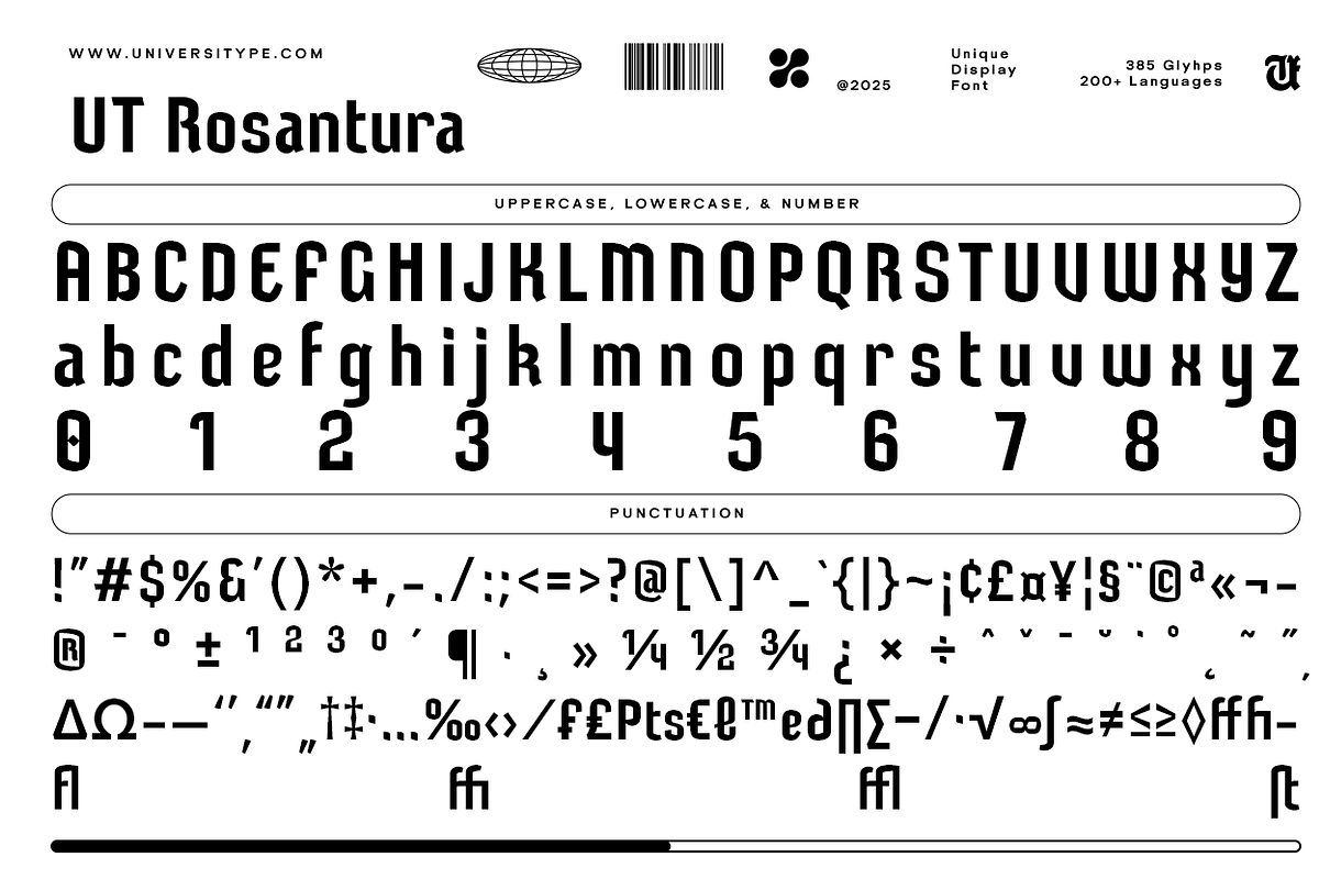 UT Rosantura : A Unique Display Font, a Sans Serif Font by Universitype (Photo 6 of 10)