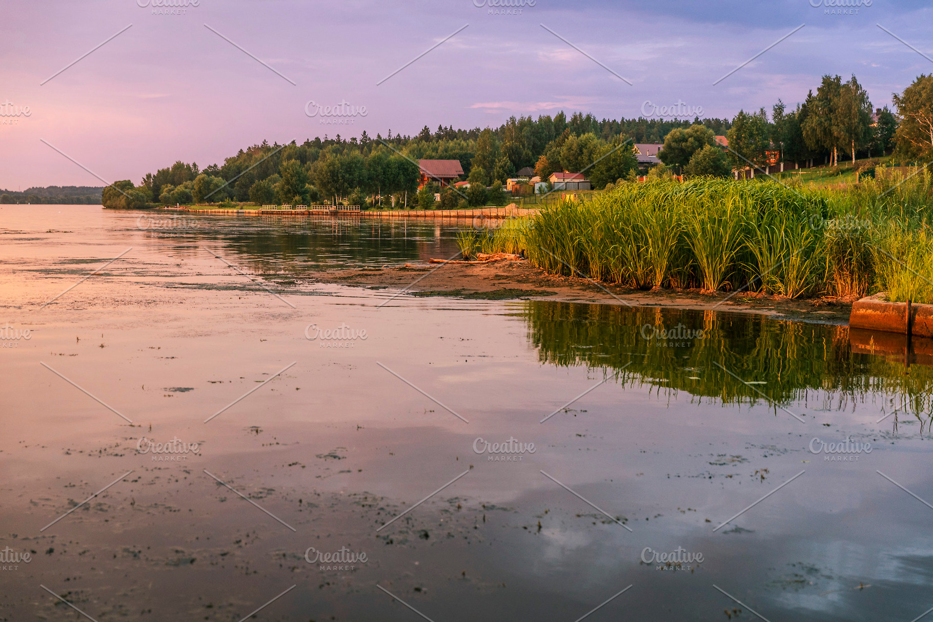 View from the pier toward the villag, a Nature Photo by Imaginarium