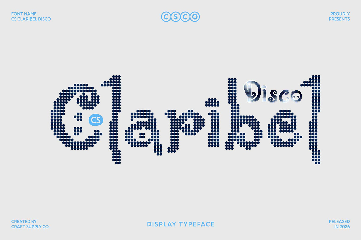 CS Claribel Disco, a Handwritten Font by Craft Supply Co. (Photo 1 of 8)