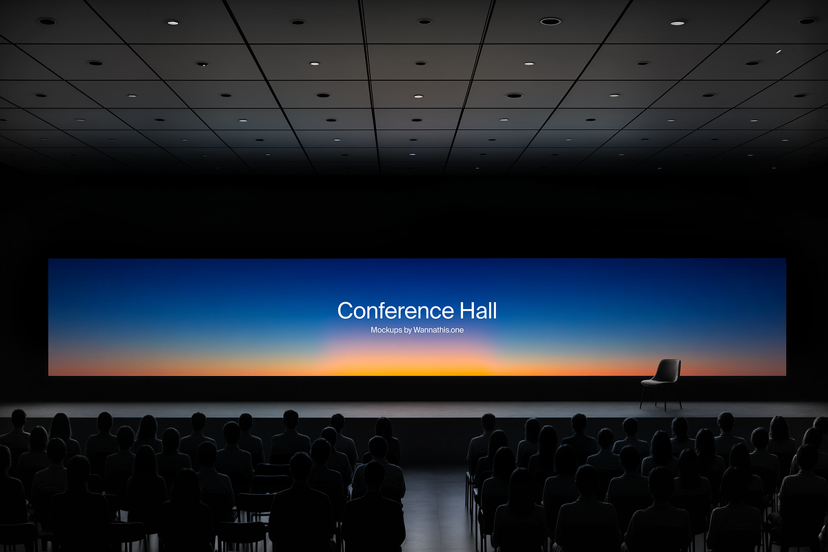 Conference Hall screen mockups, a Mockup by Wannathis.one (Photo 6 of 10)