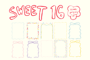 Sweet 16 Clipart Set, an Icon by Jordyn Grace Design (Thumbnail 3 of 7)