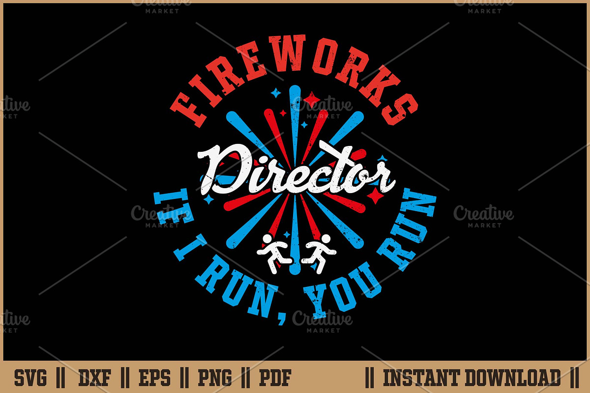 Fireworks Director Shirt If I Run, an Illustration by Handy Arts Studio (Photo 1 of 3)