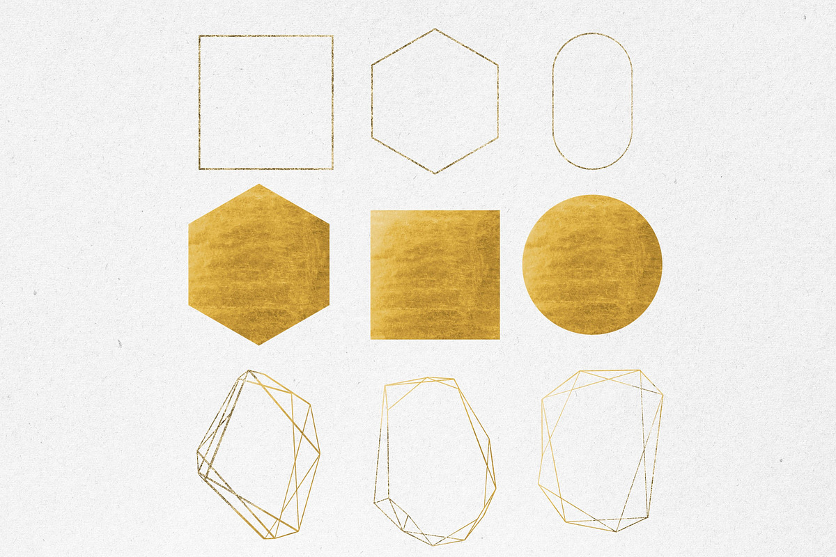 Gold and Glitter Frame Clipart, an Illustration by Pixafied (Photo 3 of 5)