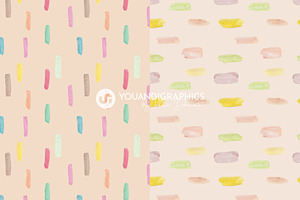 Candy Bar Watercolor Patterns