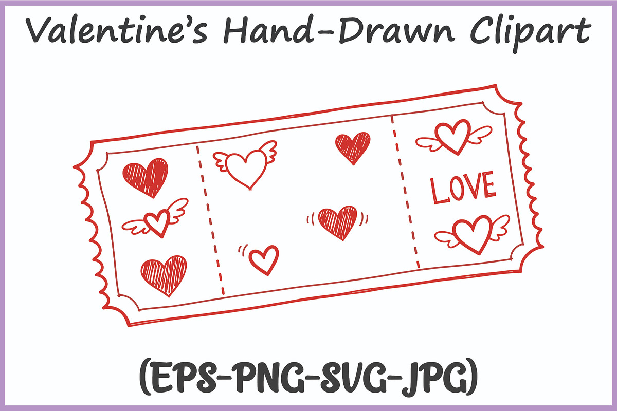 Whimsical Hand-Drawn Valentine SVG, a Seasonal Illustration by Gfx Expert Team (Photo 4 of 15)