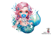 Cute Baby Mermaid PNG Bundle, a Graphic by Clipart Bloom (Thumbnail 5 of 11)
