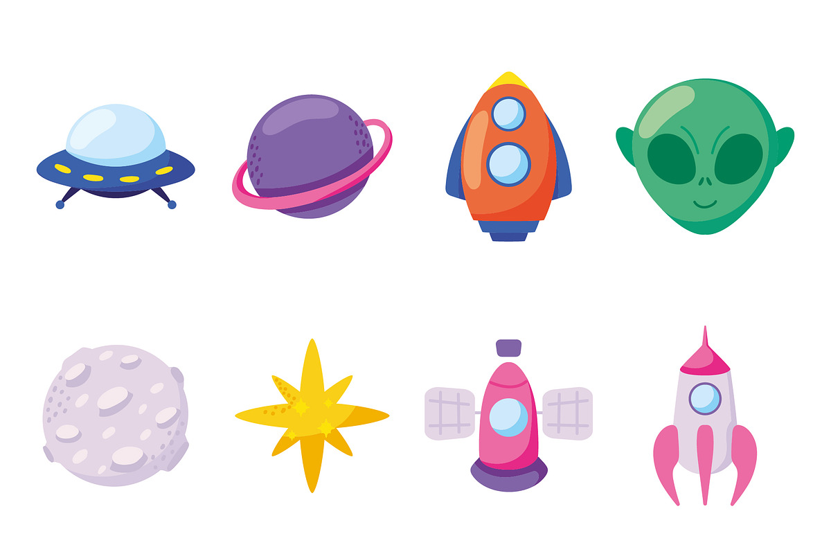 Space Adventure Icons Set