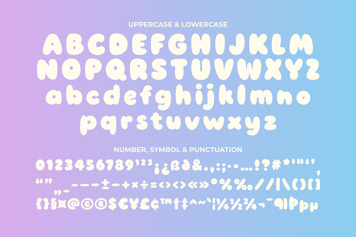Gummy Loops - A Bubbly Display Font, a Handwritten Font by Ainun Jinan (Photo 12 of 13)