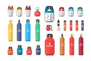 Gas balloons, cylinders set, an Object Graphic by Good Studio