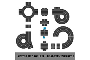 Map Toolkit. Top View Position., a Transportation Illustration by piter.goskov