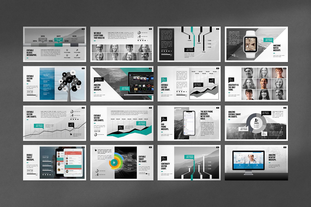 Trendy PowerPoint Template, a Presentation Template by Creathrive Design (Photo 6 of 7)