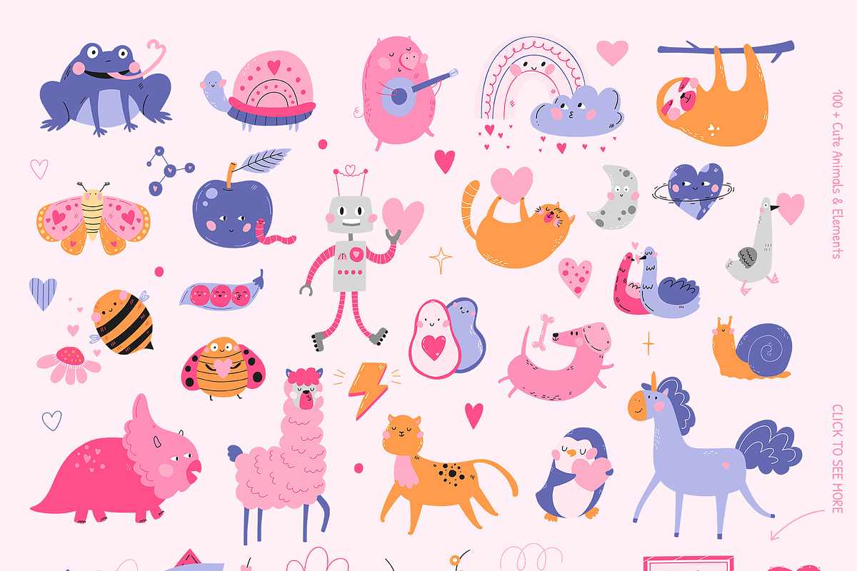 Valentine's Day Clipart, Lettering, an Illustration by Mariart_i (Photo 3 of 11)